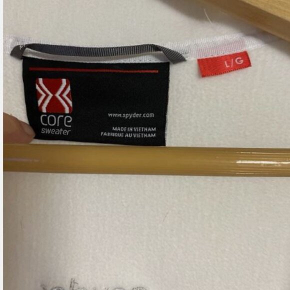 Spyder Core Women's Full Zip Ribbed Long Sleeve Sweater Jacket White Large L EUC - Picture 5 of 5